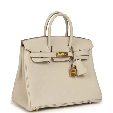 HERMÈS Hermes Birkin 25 Craie Togo Gold Hardware | Thumbnail 2 HERMÈS Hermes Birkin 25 Craie Togo Gold Hardware | Thumbnail 2