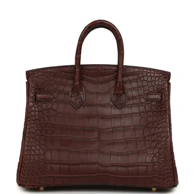 HERMÈS Hermes Birkin 25 Havane Matte Alligator Gold Hardware | Thumbnail 4 HERMÈS Hermes Birkin 25 Havane Matte Alligator Gold Hardware | Thumbnail 4