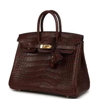 HERMÈS Hermes Birkin 25 Havane Matte Alligator Gold Hardware | Thumbnail 5 HERMÈS Hermes Birkin 25 Havane Matte Alligator Gold Hardware | Thumbnail 5
