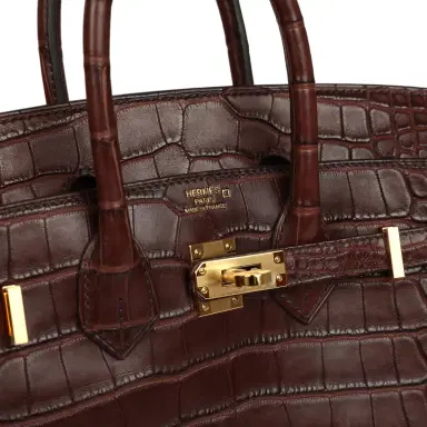 HERMÈS Hermes Birkin 25 Havane Matte Alligator Gold Hardware | Thumbnail 7 HERMÈS Hermes Birkin 25 Havane Matte Alligator Gold Hardware | Thumbnail 7