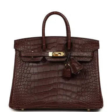 HERMÈS Hermes Birkin 25 Havane Matte Alligator Gold Hardware | Thumbnail 1 HERMÈS Hermes Birkin 25 Havane Matte Alligator Gold Hardware | Thumbnail 1