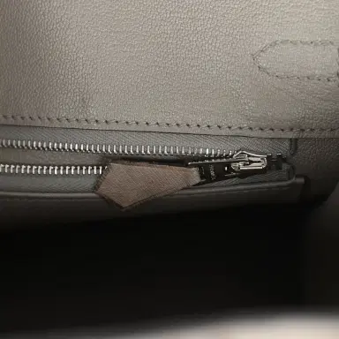 HERMÈS Hermes Birkin 25 Mousse Ostrich Boreal Palladium Hardware | Thumbnail 9 HERMÈS Hermes Birkin 25 Mousse Ostrich Boreal Palladium Hardware | Thumbnail 9