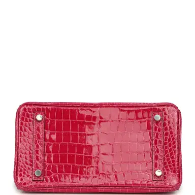 HERMÈS Hermes Birkin 25 Rose Mexico Shiny Porosus Crocodile Palladium Hardware | Thumbnail 6 HERMÈS Hermes Birkin 25 Rose Mexico Shiny Porosus Crocodile Palladium Hardware | Thumbnail 6