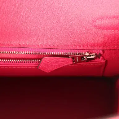 HERMÈS Hermes Birkin 25 Rose Mexico Shiny Porosus Crocodile Palladium Hardware | Thumbnail 9 HERMÈS Hermes Birkin 25 Rose Mexico Shiny Porosus Crocodile Palladium Hardware | Thumbnail 9