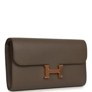 HERMÈS Hermes Constance Wallet To Go Etain Epsom Rose Gold Hardware | Thumbnail 2 HERMÈS Hermes Constance Wallet To Go Etain Epsom Rose Gold Hardware | Thumbnail 2