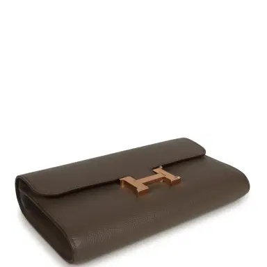 HERMÈS Hermes Constance Wallet To Go Etain Epsom Rose Gold Hardware | Thumbnail 3 HERMÈS Hermes Constance Wallet To Go Etain Epsom Rose Gold Hardware | Thumbnail 3