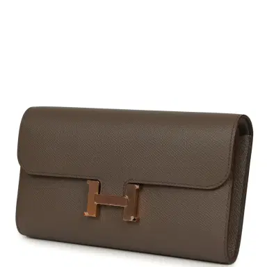 HERMÈS Hermes Constance Wallet To Go Etain Epsom Rose Gold Hardware | Thumbnail 5 HERMÈS Hermes Constance Wallet To Go Etain Epsom Rose Gold Hardware | Thumbnail 5