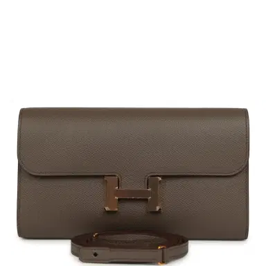 HERMÈS Hermes Constance Wallet To Go Etain Epsom Rose Gold Hardware | Thumbnail 1 HERMÈS Hermes Constance Wallet To Go Etain Epsom Rose Gold Hardware | Thumbnail 1