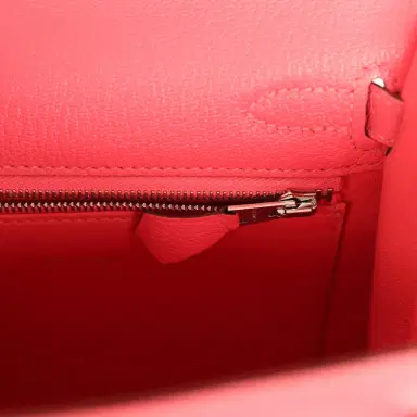 HERMÈS Hermes Kelly Sellier 25 Rose Lipstick Chevre Mysore Palladium Hardware | Thumbnail 9 HERMÈS Hermes Kelly Sellier 25 Rose Lipstick Chevre Mysore Palladium Hardware | Thumbnail 9