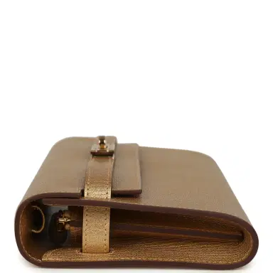 HERMÈS Hermes Kelly Wallet To Go Dore Chevre Chamkilight Permabrass Hardware | Thumbnail 5 HERMÈS Hermes Kelly Wallet To Go Dore Chevre Chamkilight Permabrass Hardware | Thumbnail 5