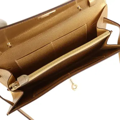 HERMÈS Hermes Kelly Wallet To Go Dore Chevre Chamkilight Permabrass Hardware | Thumbnail 8 HERMÈS Hermes Kelly Wallet To Go Dore Chevre Chamkilight Permabrass Hardware | Thumbnail 8