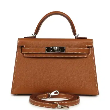 HERMÈS Pre-owned Hermes Kelly Sellier 20 Gold Epsom Palladium Hardware | Thumbnail 1 HERMÈS Pre-owned Hermes Kelly Sellier 20 Gold Epsom Palladium Hardware | Thumbnail 1