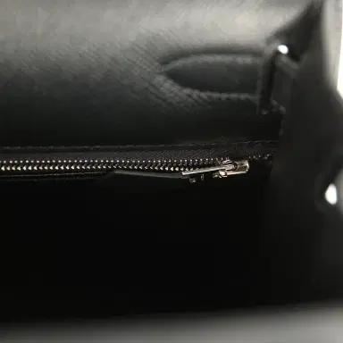 HERMÈS Pre-owned Hermes Kelly Sellier 28 Black Epsom Palladium Hardware | Thumbnail 9 HERMÈS Pre-owned Hermes Kelly Sellier 28 Black Epsom Palladium Hardware | Thumbnail 9