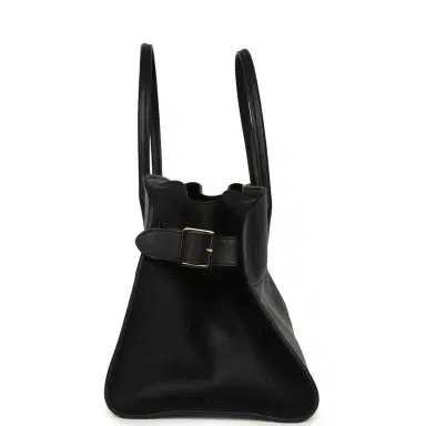 The Row The Row East West Margaux Bag Black Saddle Leather Gold Hardware | Thumbnail 3 The Row The Row East West Margaux Bag Black Saddle Leather Gold Hardware | Thumbnail 3