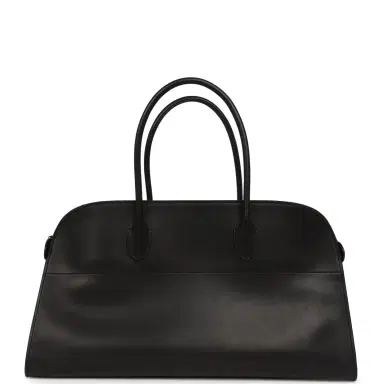 The Row The Row East West Margaux Bag Black Saddle Leather Gold Hardware | Thumbnail 1 The Row The Row East West Margaux Bag Black Saddle Leather Gold Hardware | Thumbnail 1