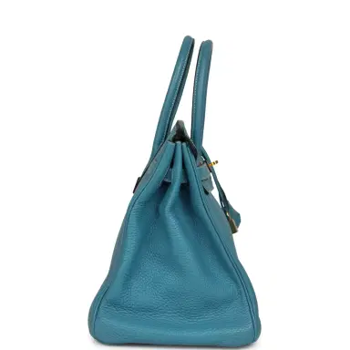 HERMÈS Vintage Hermes Birkin 35 Blue Jean Togo Gold Hardware | Thumbnail 4 HERMÈS Vintage Hermes Birkin 35 Blue Jean Togo Gold Hardware | Thumbnail 4