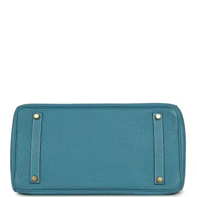 HERMÈS Vintage Hermes Birkin 35 Blue Jean Togo Gold Hardware | Thumbnail 6 HERMÈS Vintage Hermes Birkin 35 Blue Jean Togo Gold Hardware | Thumbnail 6