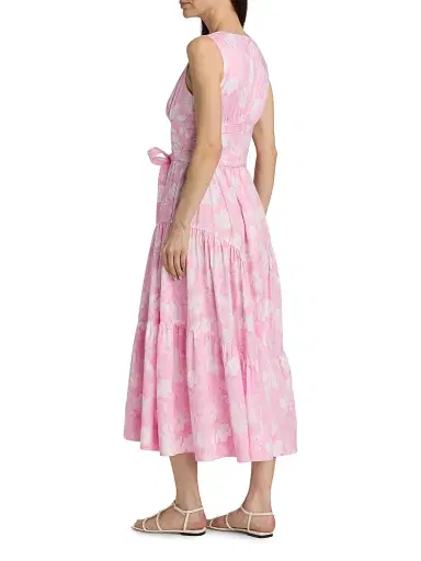 Cinq à Sept Women's Holt Heirloom Petals Midi-Dress - Rosewater Pink Multi | Thumbnail 5 Cinq à Sept Women's Holt Heirloom Petals Midi-Dress - Rosewater Pink Multi | Thumbnail 5