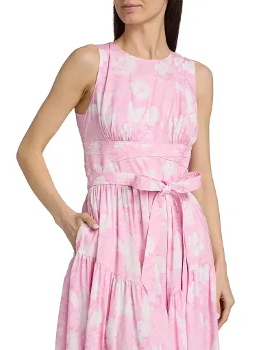 Cinq à Sept Women's Holt Heirloom Petals Midi-Dress - Rosewater Pink Multi | Thumbnail 6 Cinq à Sept Women's Holt Heirloom Petals Midi-Dress - Rosewater Pink Multi | Thumbnail 6