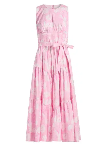 Cinq à Sept Women's Holt Heirloom Petals Midi-Dress - Rosewater Pink Multi | Thumbnail 1 Cinq à Sept Women's Holt Heirloom Petals Midi-Dress - Rosewater Pink Multi | Thumbnail 1