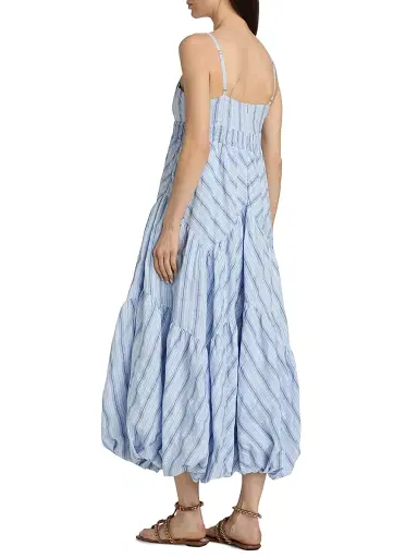 Cinq à Sept Women's Evory Striped Cotton-Blend Midi-Dress - Blue Multi | Thumbnail 5 Cinq à Sept Women's Evory Striped Cotton-Blend Midi-Dress - Blue Multi | Thumbnail 5