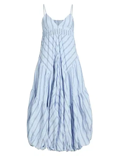 Cinq à Sept Women's Evory Striped Cotton-Blend Midi-Dress - Blue Multi | Thumbnail 1 Cinq à Sept Women's Evory Striped Cotton-Blend Midi-Dress - Blue Multi | Thumbnail 1