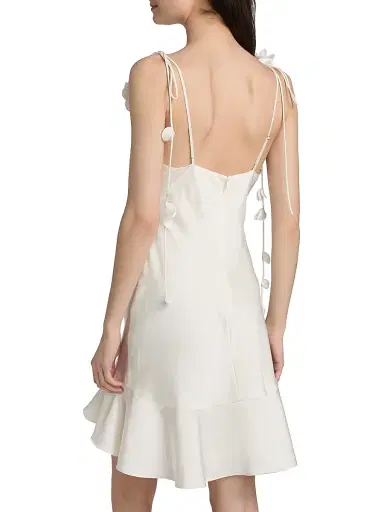 Cinq à Sept Women's Ganessa Floral Appliqué Satin Minidress - | Thumbnail 5 Cinq à Sept Women's Ganessa Floral Appliqué Satin Minidress - | Thumbnail 5