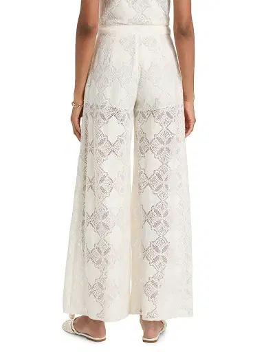 Misa Los Angeles Women's Ravi Jacquard Lace Wide-Leg Pants - Floral Medallion - Size XL | Thumbnail 5 Misa Los Angeles Women's Ravi Jacquard Lace Wide-Leg Pants - Floral Medallion - Size XL | Thumbnail 5