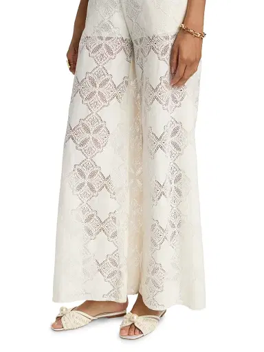 Misa Los Angeles Women's Ravi Jacquard Lace Wide-Leg Pants - Floral Medallion - Size XL | Thumbnail 6 Misa Los Angeles Women's Ravi Jacquard Lace Wide-Leg Pants - Floral Medallion - Size XL | Thumbnail 6