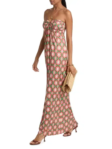 MISA Los Angeles Women's Karine Geometric Strapless Maxi Dress - Geo Sixty Three | Thumbnail 2 MISA Los Angeles Women's Karine Geometric Strapless Maxi Dress - Geo Sixty Three | Thumbnail 2