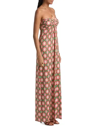 MISA Los Angeles Women's Karine Geometric Strapless Maxi Dress - Geo Sixty Three | Thumbnail 4 MISA Los Angeles Women's Karine Geometric Strapless Maxi Dress - Geo Sixty Three | Thumbnail 4
