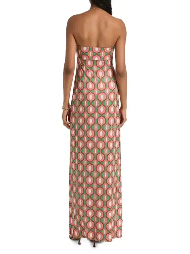 MISA Los Angeles Women's Karine Geometric Strapless Maxi Dress - Geo Sixty Three | Thumbnail 5 MISA Los Angeles Women's Karine Geometric Strapless Maxi Dress - Geo Sixty Three | Thumbnail 5