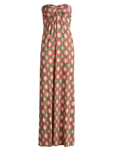 MISA Los Angeles Women's Karine Geometric Strapless Maxi Dress - Geo Sixty Three | Thumbnail 1 MISA Los Angeles Women's Karine Geometric Strapless Maxi Dress - Geo Sixty Three | Thumbnail 1