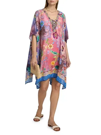 Johnny Was Women's The Short Lilliana Print Caftan Dress - Lilliana - Size Small | Thumbnail 2 Johnny Was Women's The Short Lilliana Print Caftan Dress - Lilliana - Size Small | Thumbnail 2