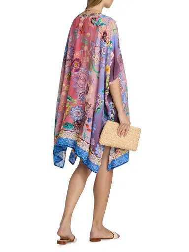 Johnny Was Women's The Short Lilliana Print Caftan Dress - Lilliana - Size Small | Thumbnail 4 Johnny Was Women's The Short Lilliana Print Caftan Dress - Lilliana - Size Small | Thumbnail 4