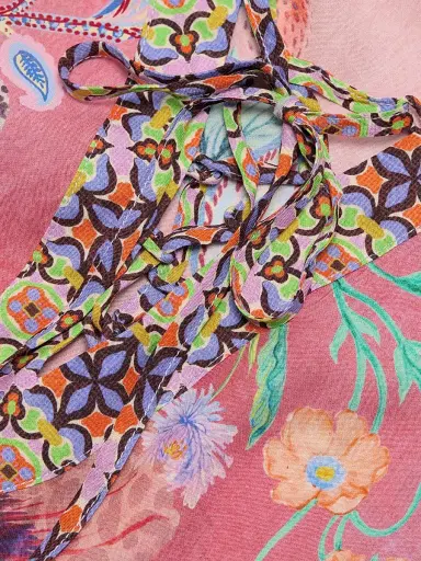 Johnny Was Women's The Short Lilliana Print Caftan Dress - Lilliana - Size Small | Thumbnail 6 Johnny Was Women's The Short Lilliana Print Caftan Dress - Lilliana - Size Small | Thumbnail 6