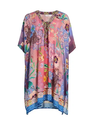 Johnny Was Women's The Short Lilliana Print Caftan Dress - Lilliana - Size Small | Thumbnail 1 Johnny Was Women's The Short Lilliana Print Caftan Dress - Lilliana - Size Small | Thumbnail 1