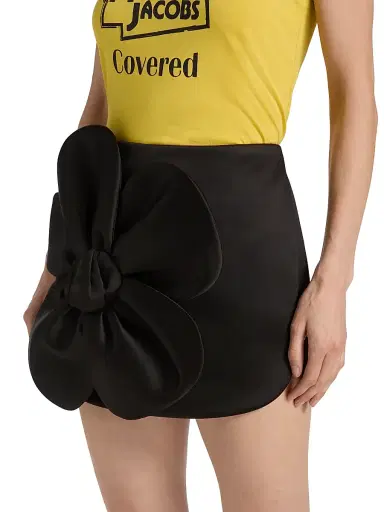 Marc Jacobs Women's Daisy Satin Circle Miniskirt - Black | Thumbnail 4 Marc Jacobs Women's Daisy Satin Circle Miniskirt - Black | Thumbnail 4