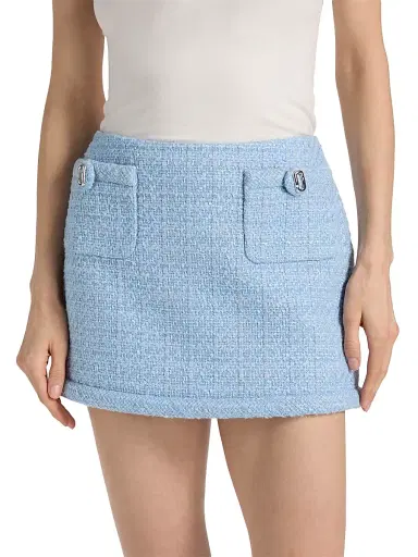 Marc Jacobs Women's Pop J Marc Tweed Miniskirt - Blue Mist | Thumbnail 3 Marc Jacobs Women's Pop J Marc Tweed Miniskirt - Blue Mist | Thumbnail 3