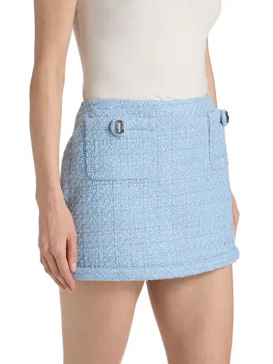 Marc Jacobs Women's Pop J Marc Tweed Miniskirt - Blue Mist | Thumbnail 4 Marc Jacobs Women's Pop J Marc Tweed Miniskirt - Blue Mist | Thumbnail 4
