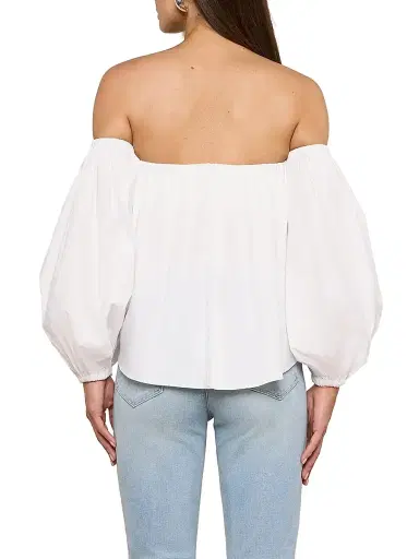 L'Agence Women's Sarai Cotton-Blend Off-The-Shoulder Top | Thumbnail 5 L'Agence Women's Sarai Cotton-Blend Off-The-Shoulder Top | Thumbnail 5