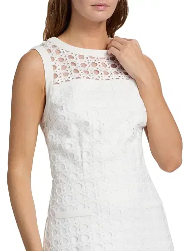 Milly Women's Moira Lattice Lace Minidress - White | Thumbnail 6 Milly Women's Moira Lattice Lace Minidress - White | Thumbnail 6
