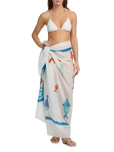 Milly Women's Under The Ocean Sarong - Blue Multi | Thumbnail 2 Milly Women's Under The Ocean Sarong - Blue Multi | Thumbnail 2