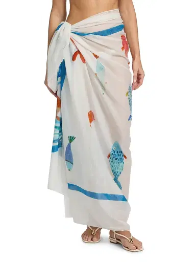 Milly Women's Under The Ocean Sarong - Blue Multi | Thumbnail 3 Milly Women's Under The Ocean Sarong - Blue Multi | Thumbnail 3