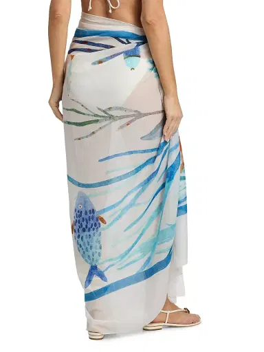 Milly Women's Under The Ocean Sarong - Blue Multi | Thumbnail 4 Milly Women's Under The Ocean Sarong - Blue Multi | Thumbnail 4