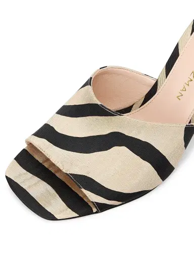 Stuart Weitzman Women's Vinnie 85MM Zebra-Print Mules - Cream Smoke - Size 9.5 | Thumbnail 5 Stuart Weitzman Women's Vinnie 85MM Zebra-Print Mules - Cream Smoke - Size 9.5 | Thumbnail 5