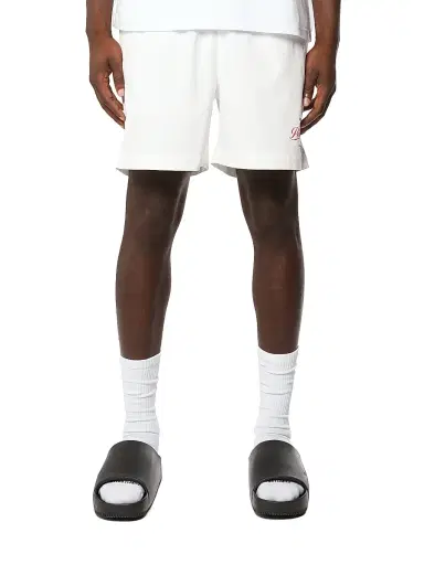 Purple Brand Men's All Round Logo Swim Shorts - White | Thumbnail 1 Purple Brand Men's All Round Logo Swim Shorts - White | Thumbnail 1