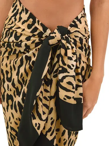 ViX by Paula Hermanny Women's Leopard-Print Sarong | Thumbnail 4 ViX by Paula Hermanny Women's Leopard-Print Sarong | Thumbnail 4