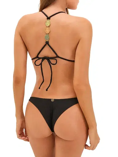 ViX by Paula Hermanny Women's Petra Embellished T-Back Triangle Bikini Top - Black | Thumbnail 5 ViX by Paula Hermanny Women's Petra Embellished T-Back Triangle Bikini Top - Black | Thumbnail 5