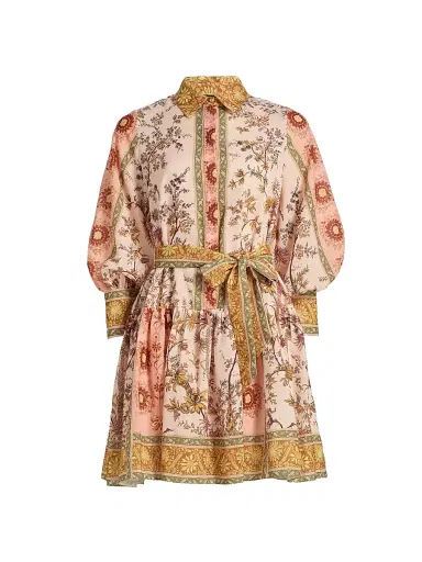 Kobi Halperin Women's Bailey Printed A-Line Minidress - Honey Multi - Size XL | Thumbnail 1 Kobi Halperin Women's Bailey Printed A-Line Minidress - Honey Multi - Size XL | Thumbnail 1